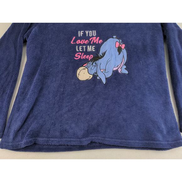 Disney Eeyore Pajama Top Size XL 16-18 Purple Embroidered Winnie the Pooh - Picture 4 of 11